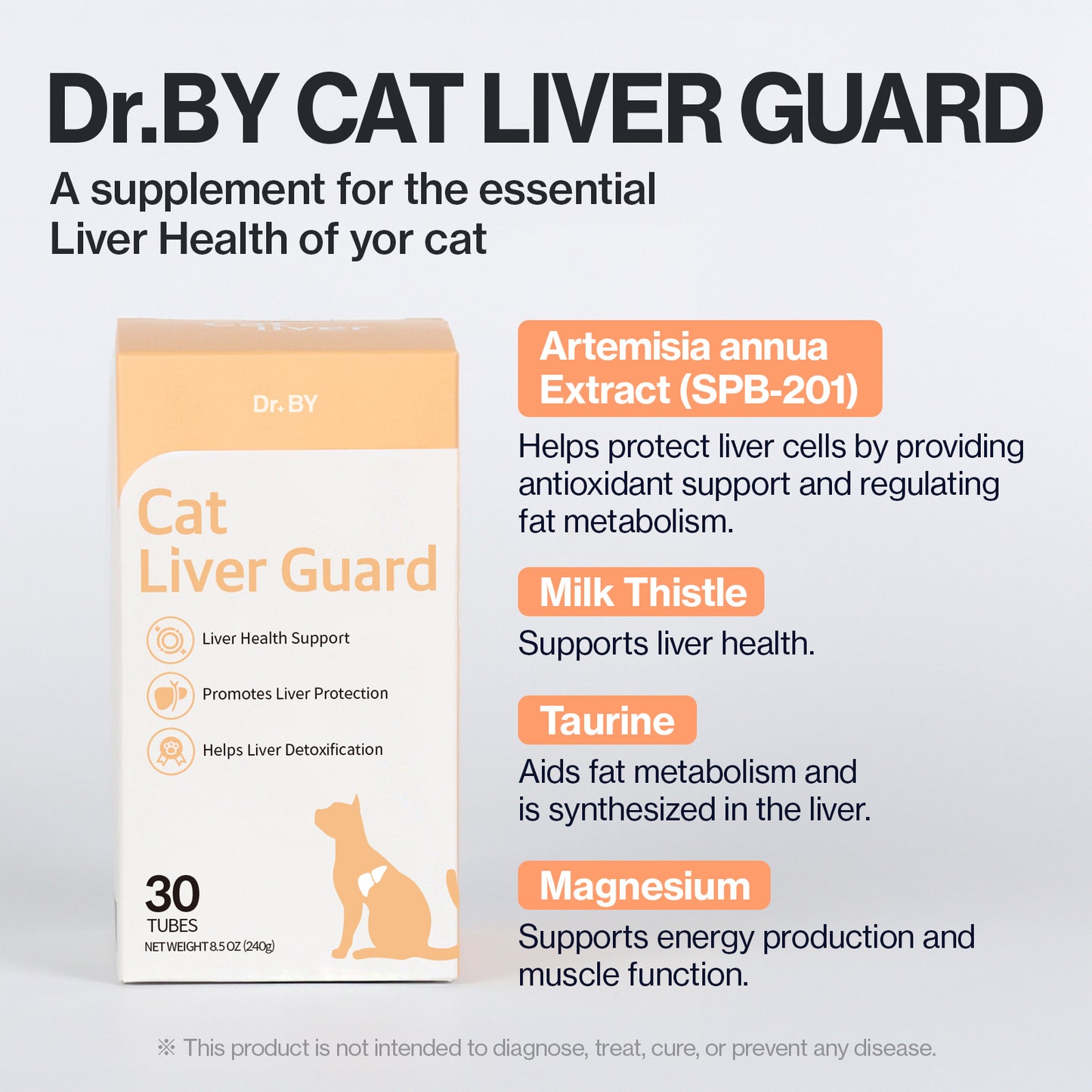 Doctor By Cat Liver Guard Squeezable Liver Supplement for Cats Feline Hepatic Support