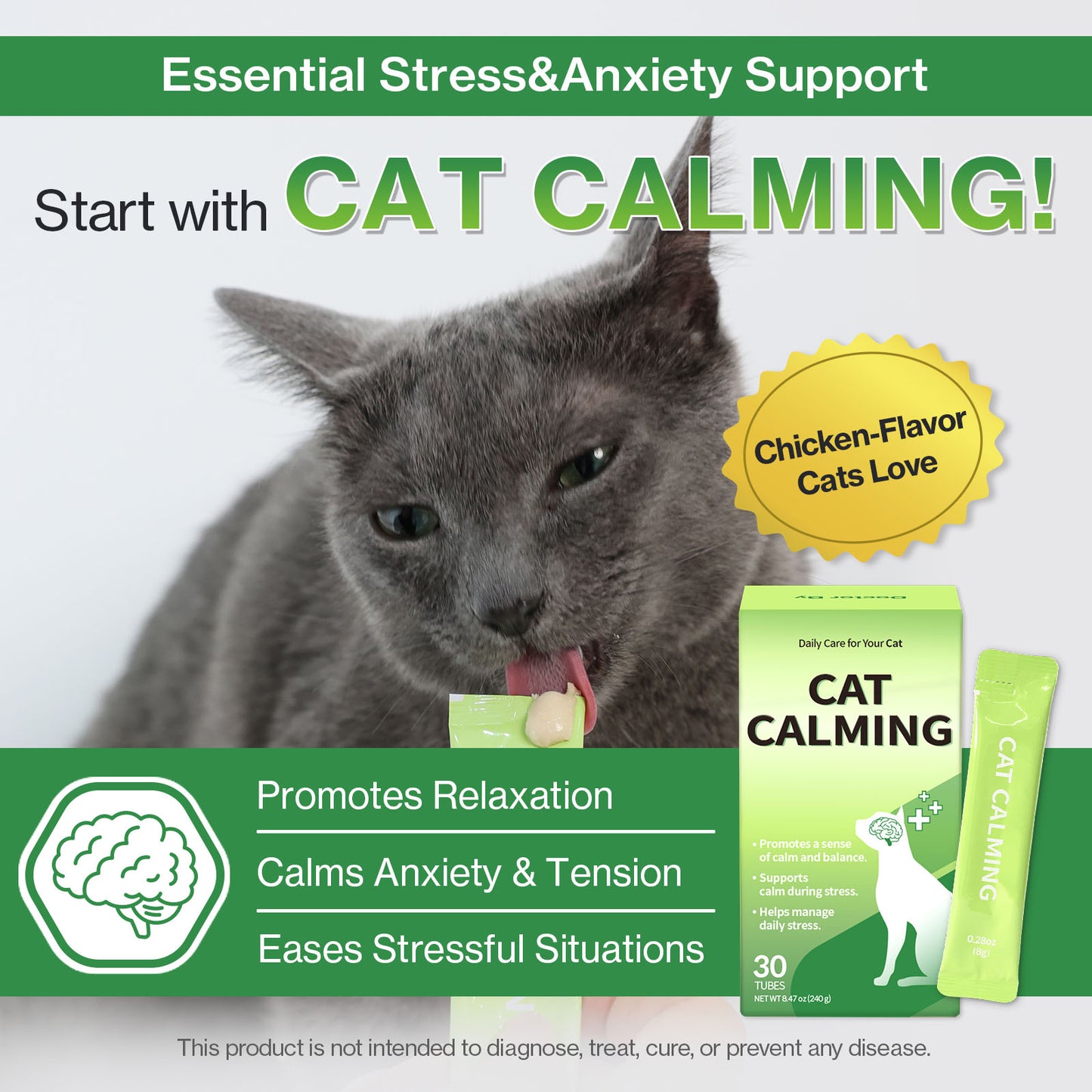 Cat Calming Stress and Anxiety Relief Supplement