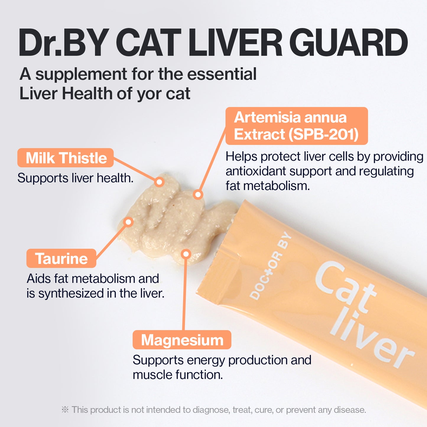 Doctor By Cat Liver Guard Squeezable Liver Supplement for Cats Feline Hepatic Support