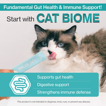 Doctor By Cat Biome Cat Probiotics - Digestive & Gut Support for Cats, Diarrhea Relief, Immunity Booster