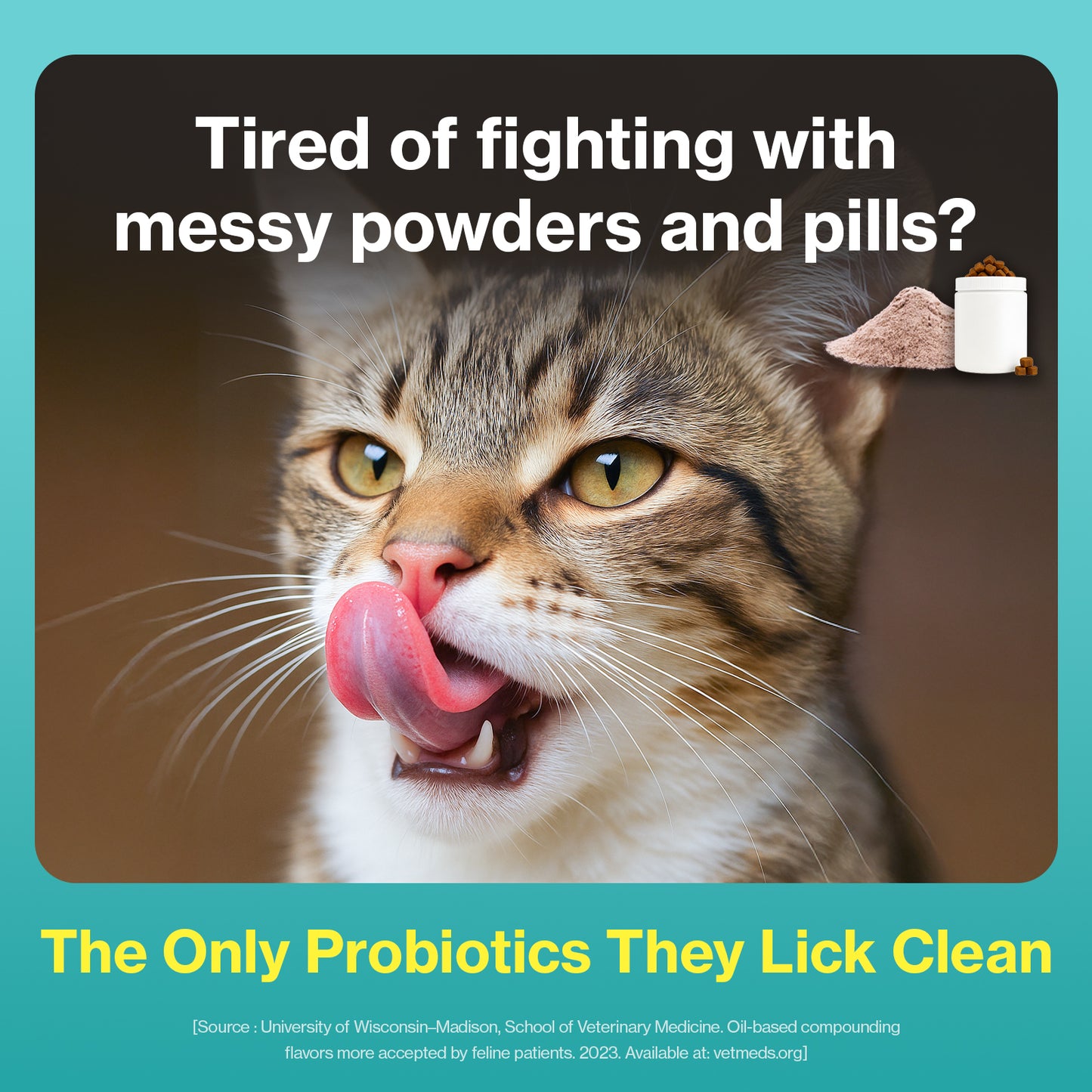Doctor By Cat Biome Cat Probiotics - Digestive & Gut Support for Cats, Diarrhea Relief, Immunity Booster