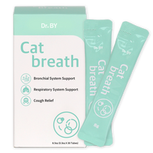 Dr. BY Cat Breath is a respiratory health supplement designed to support cats' bronchial and respiratory systems while providing cough relief.