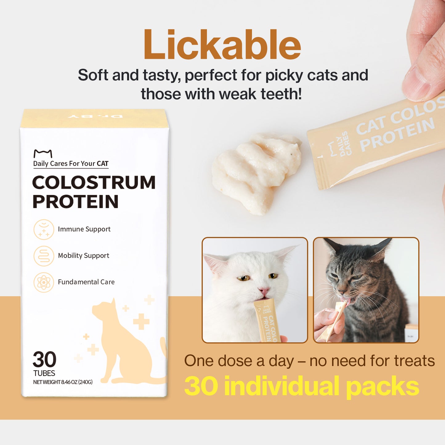 Doctor By Cat Colostrum Protein Cat Supplement Immune Support Muscle Growth
