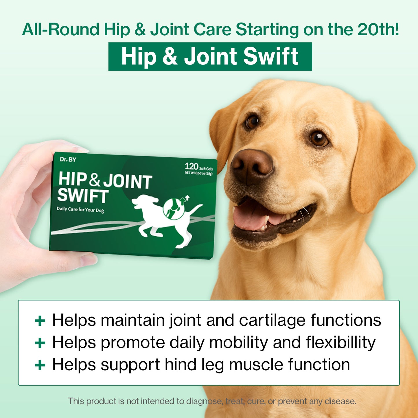 Doctor By Hip&Joint Swift for Dogs - Advanced Joint & Cartilage Support Supplement