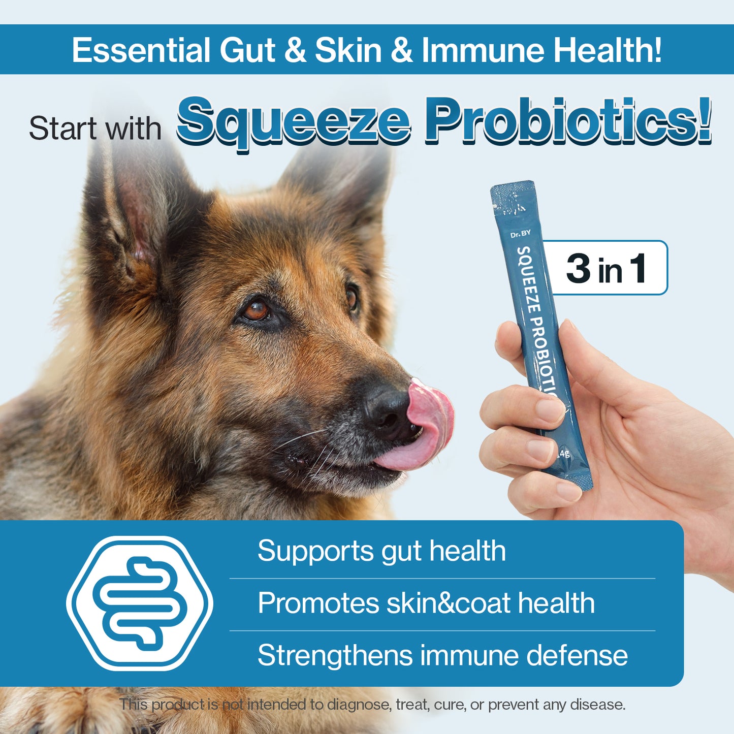 Doctor By Squeeze Probiotics for Dogs Gut Health
