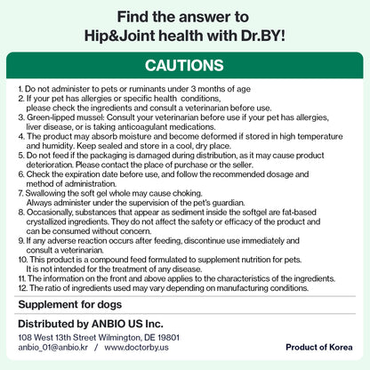 Doctor By Hip&Joint Swift for Dogs - Advanced Joint & Cartilage Support Supplement