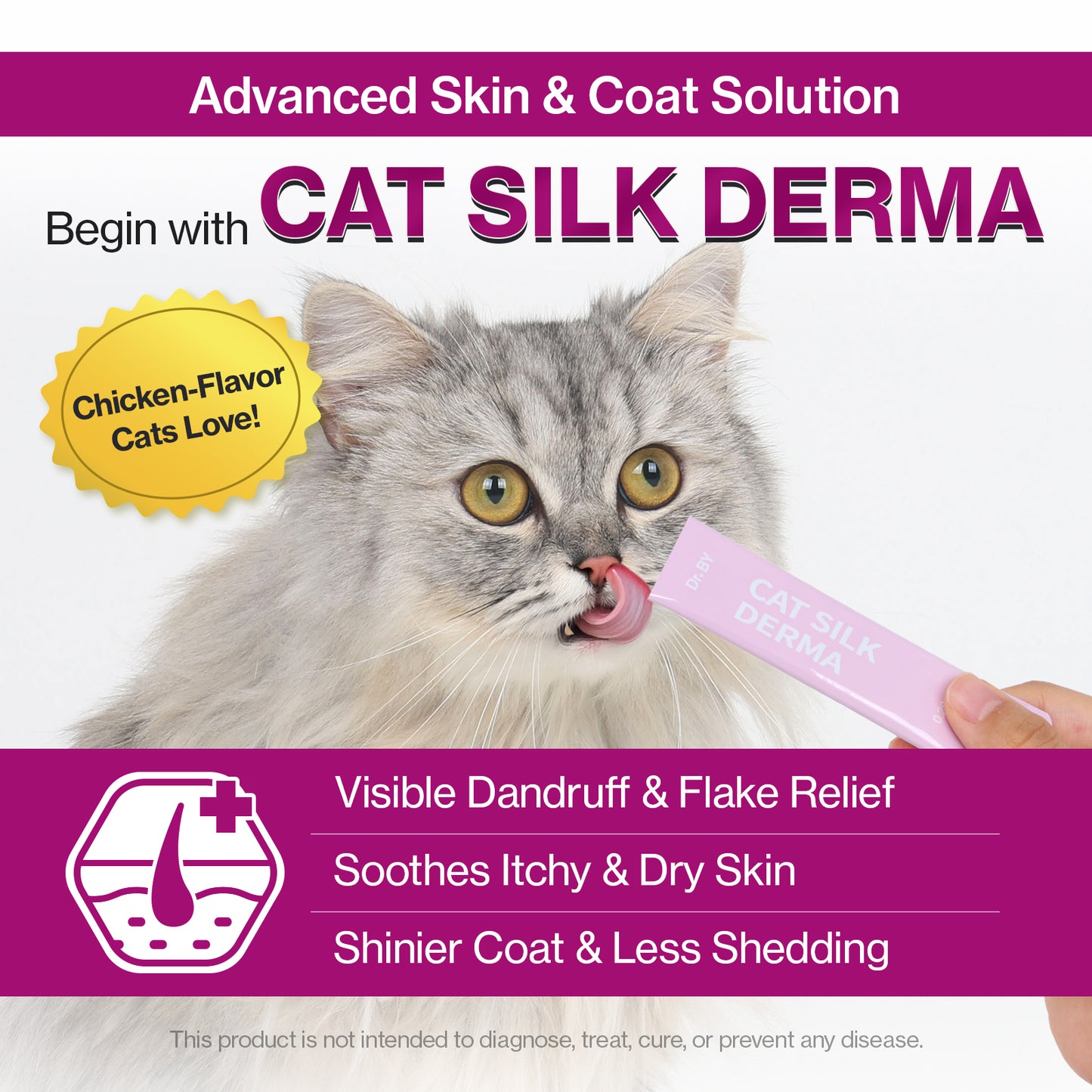 Doctor By Cat Silk Derma Lickable Feline Skin and Coat Supplement