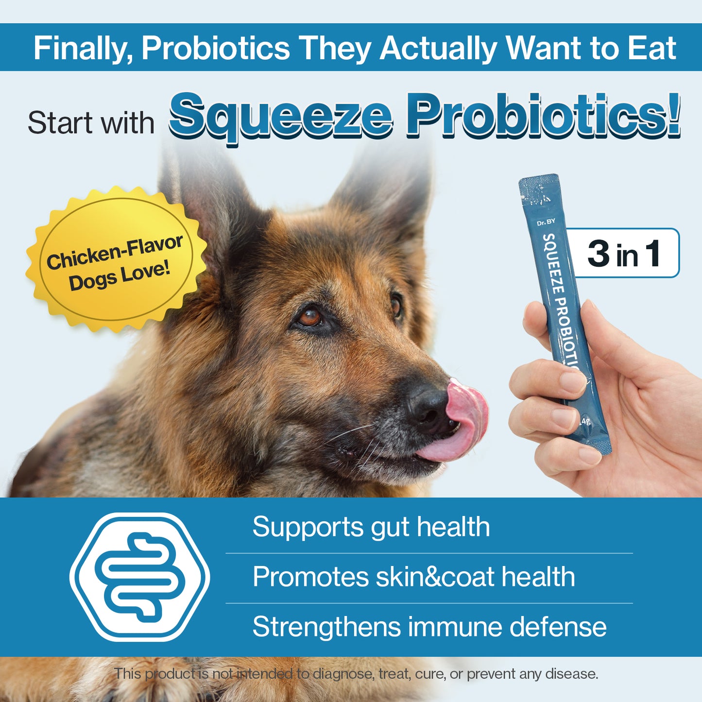 Doctor By Squeeze Probiotics for Dogs Gut Health