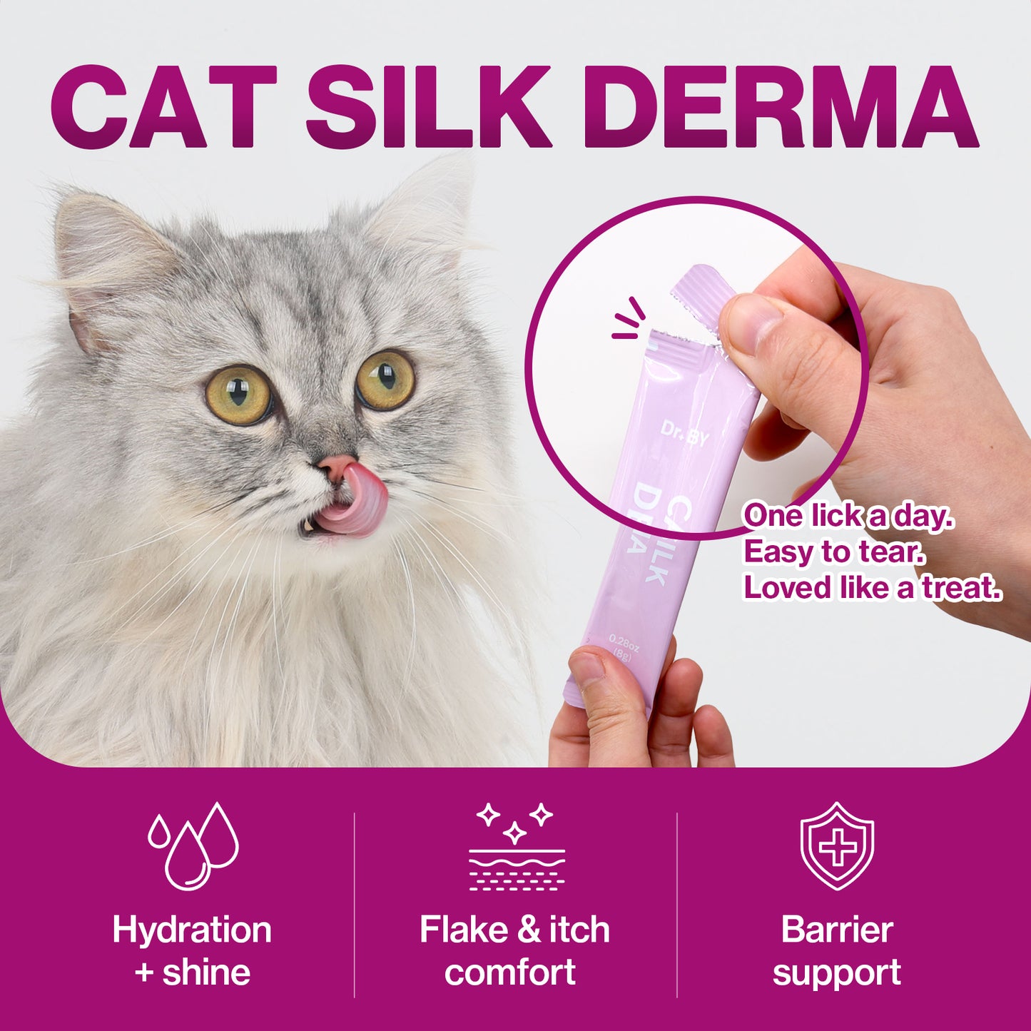 Doctor By Cat Silk Derma Lickable Feline Skin and Coat Supplement
