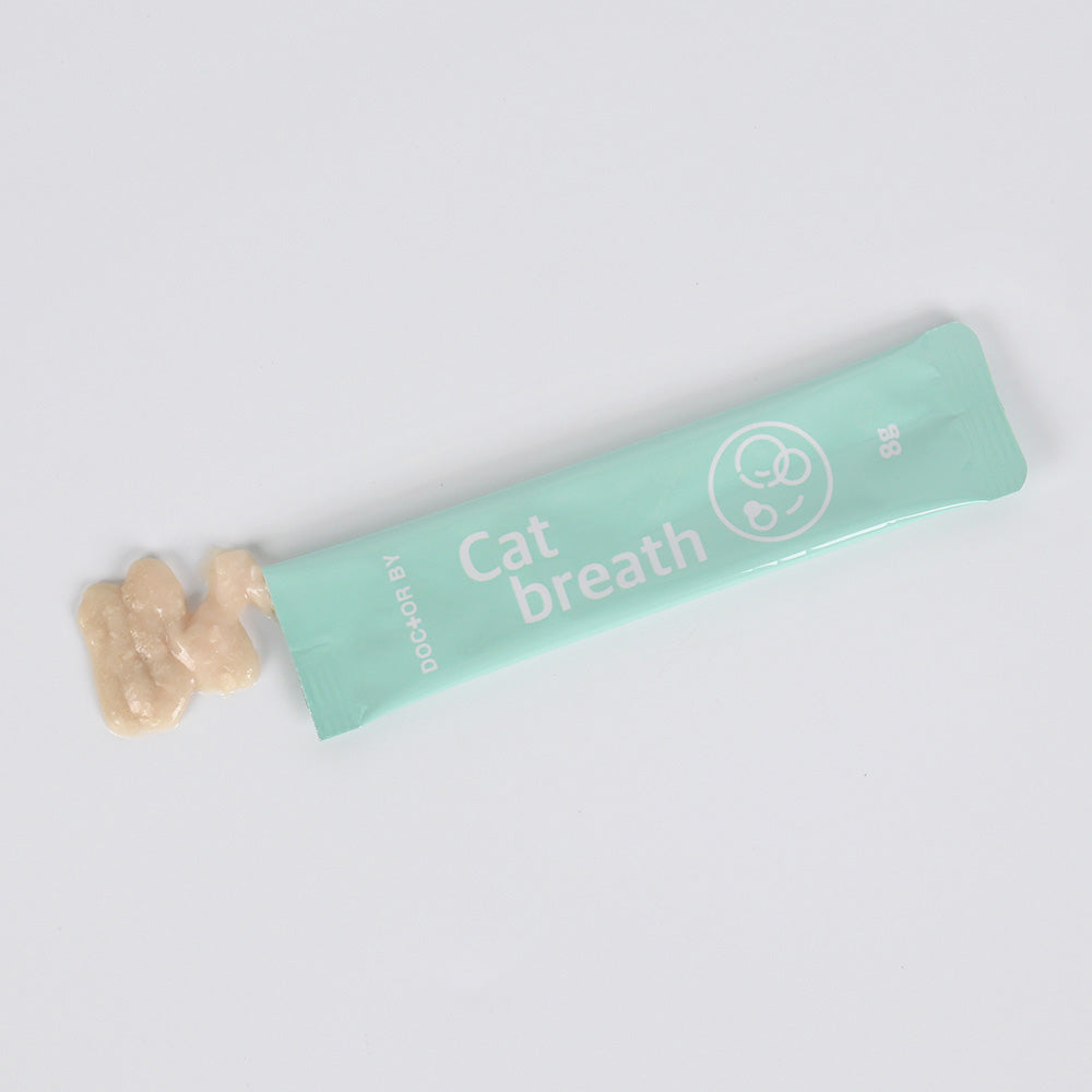 Dr. BY Cat Breath Soft Gel offers a lickable, mess-free formula that cats love, with soft texture, no mixing required, and individually packaged servings for easy respiratory health support.