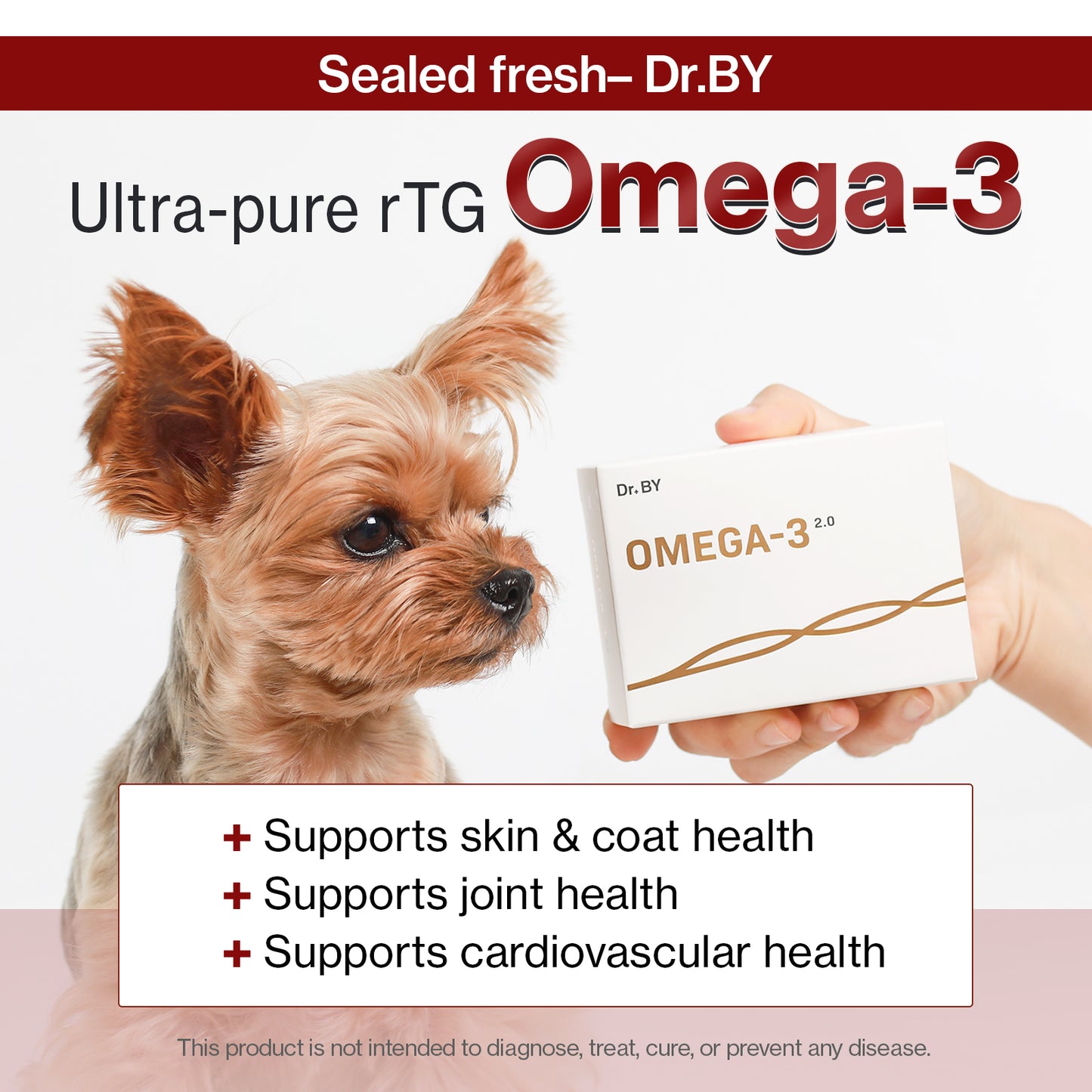 Doctor By Omega-3 Supplement for Dogs Easy to Swallow Small Size Soft Gel 150 Capsules for Dogs