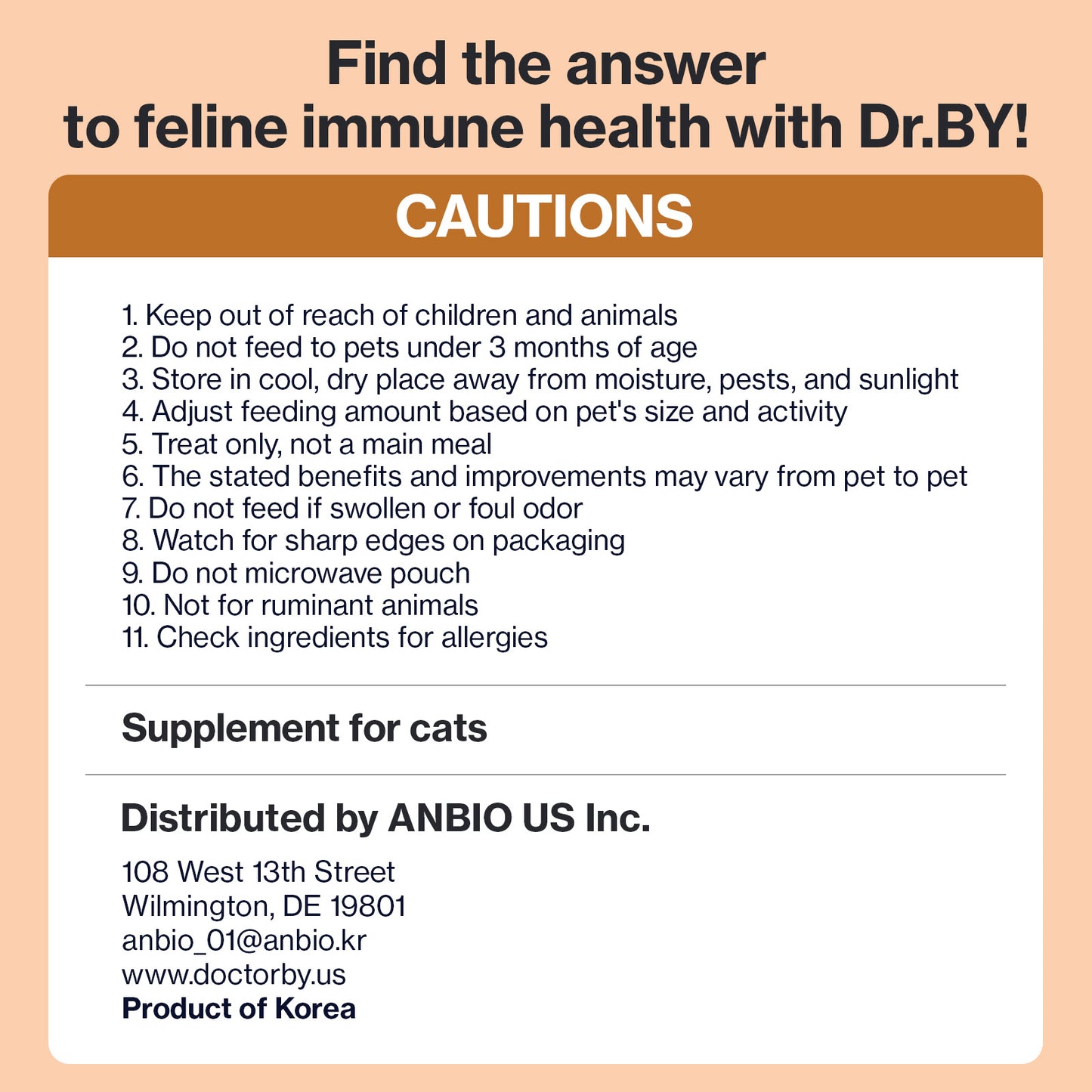 Doctor By Cat Colostrum Protein Cat Supplement Immune Support Muscle Growth