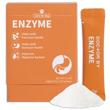 Dr.BY Enzyme supplement for dogs supports pancreas and stomach health while improving digestion, providing essential enzymatic support for optimal gut function.