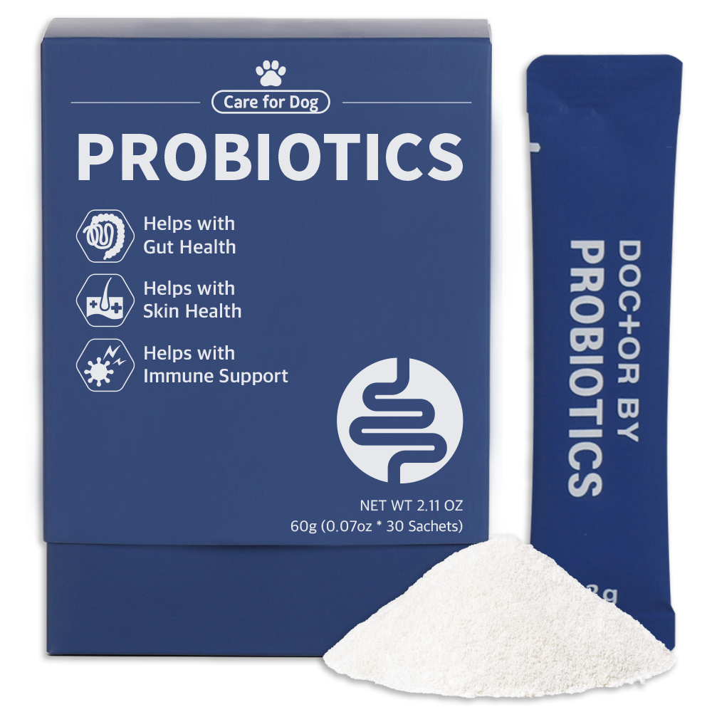 Dr. BY Probiotics for dogs support gut health, skin health, and immune function with a high-quality probiotic formula designed for optimal digestion and overall well-being.