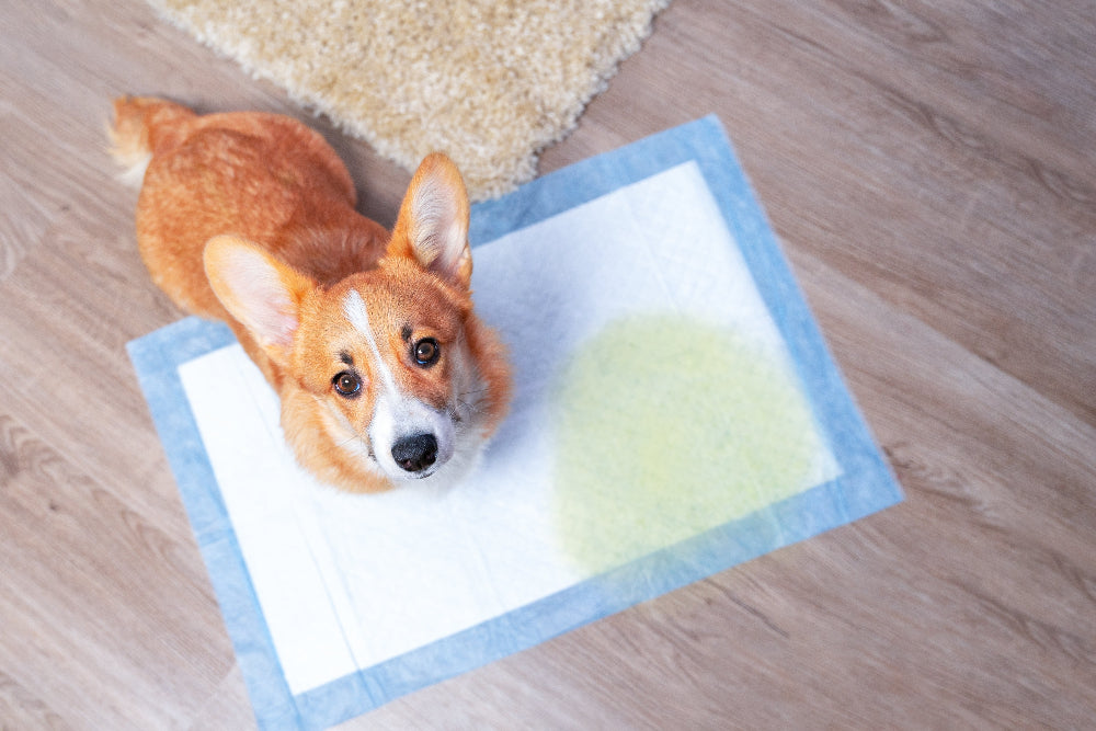 dog that pees with a dark, strong smell